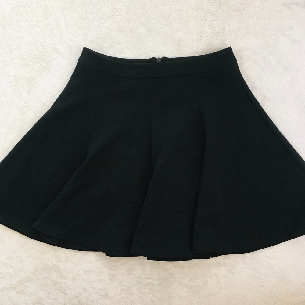Black High Waisted Skater Skirt Size Small